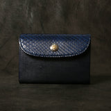 【2025 SPECIAL】W6 藍染パイソン × ブライドルレザー ミドルウォレット