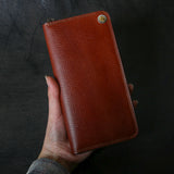 【2025 SPECIAL】FW1 クロスハッチコードバン ≪BROWN≫ ジップロングウォレット