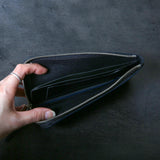 【2025 SPECIAL】FW5 藍染パイソン × ブライドルレザー L字ファスナーロングウォレット