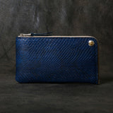 【2025 SPECIAL】FW5 藍染パイソン × ブライドルレザー L字ファスナーロングウォレット