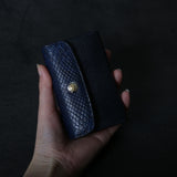 【2025 SPECIAL】CA6 藍染パイソン × ブライドルレザー カードケース