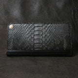 【2025 SPECIAL】FW1 墨染めパイソン ジップロングウォレット