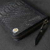 【2025 SPECIAL】FW1 墨染めパイソン ジップロングウォレット