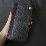 【2025 SPECIAL】FW1 墨染めパイソン ジップロングウォレット