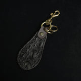 【2025 SPECIAL】KH10 墨染クロコ × イタリアンバケッタ 靴べらキーホルダー