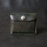 【2025 SPECIAL】W9 ロカドコードバン ≪ムラ染GREEN≫ コンパクトウォレット