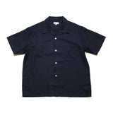 RCL63 ≪NAVY≫ "MOTOR NEW VINTAGE" RAYON SHORT SLEEVE OPEN COLLAR SHIRTSレーヨン開襟半袖シャツ
