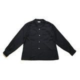 RCL62 ≪BLACK≫ "MOTOR NEW VINTAGE" RAYON LONG SLEEVE OPEN COLLAR SHIRTSレーヨン開襟長袖シャツ
