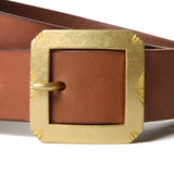 XXRBB2B ≪BROWN≫ LEATHER BELT 真鍮バックルレザーベルト