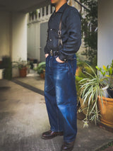 RCL62 ≪BLACK≫ "MOTOR NEW VINTAGE" RAYON LONG SLEEVE OPEN COLLAR SHIRTSレーヨン開襟長袖シャツ