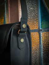 BAG72 ≪BLACK≫ OILED COW LEATHER FLAP MINI SHOULDER BAG フラップミニショルダーバッグ
