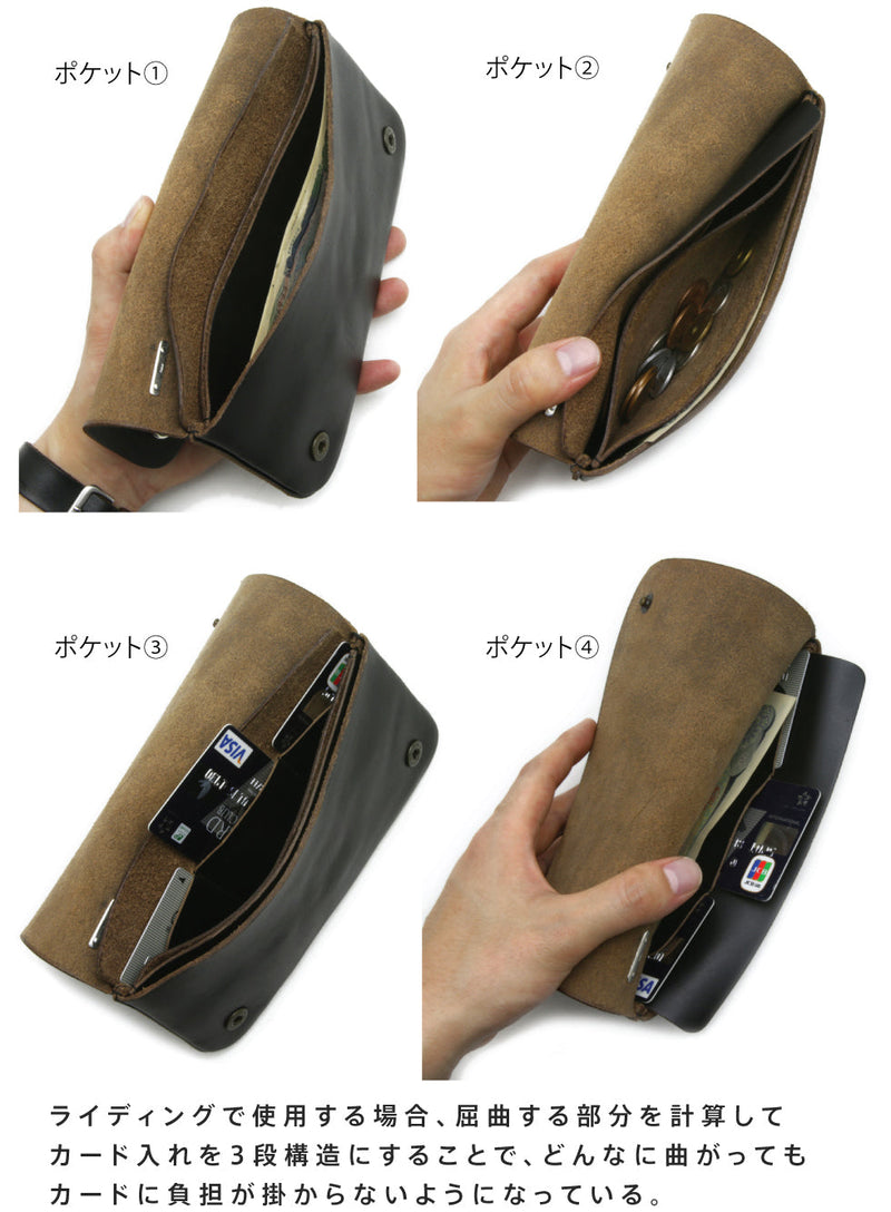 "MOTOR NEW VINTAGE" HORWEEN CHROMEXCEL LEATHER TRACKER'S WALLET  ホーウィン クロムエクセル トラッカーズウォレット
