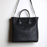 BAG45 ≪BLACK≫ OILED COW 2WAY BAG SMALL / オイルドカウレザー バッグ スモール