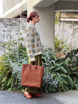 BAG46 ≪BROWN≫ OILED COW 2WAY BAG LARGE / オイルドカウレザー バッグ ラージ