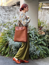 BAG46 ≪BROWN≫ OILED COW 2WAY BAG LARGE / オイルドカウレザー バッグ ラージ