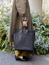 BAG46 ≪BLACK≫ OILED COW 2WAY BAG LARGE / オイルドカウレザー バッグ ラージ