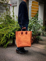 BAG46 ≪BROWN≫ OILED COW 2WAY BAG LARGE / オイルドカウレザー バッグ ラージ