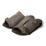 【2026 NEW COLLECTION】#16501 ≪GRAY≫ DOUBLE BUCKLE SANDAL ダブルバックルサンダル