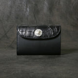 【2025 MOTOR SPECIAL】HW6 ハンドダイ・クロコ ≪BLACK≫ "HIDEO MOTOIKE" ミドルウォレット