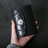 【2025 MOTOR SPECIAL】HW6 ハンドダイ・クロコ ≪BLACK≫ "HIDEO MOTOIKE" ミドルウォレット