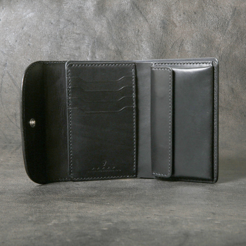 【2025 MOTOR SPECIAL】HW6 ハンドダイ・クロコ ≪BLACK≫ "HIDEO MOTOIKE" ミドルウォレット