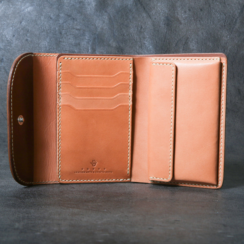 【2025 MOTOR SPECIAL】HW6 ハンドダイ・クロコ ≪BROWN≫ "HIDEO MOTOIKE" ミドルウォレット