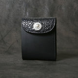 【2025 MOTOR SPECIAL】HW7 ハンドダイ・クロコ ≪BLACK≫ "HIDEO MOTOIKE" ショートウォレット