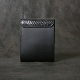 【2025 MOTOR SPECIAL】HW7 ハンドダイ・クロコ ≪BLACK≫ "HIDEO MOTOIKE" ショートウォレット