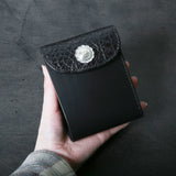 【2025 MOTOR SPECIAL】HW7 ハンドダイ・クロコ ≪BLACK≫ "HIDEO MOTOIKE" ショートウォレット