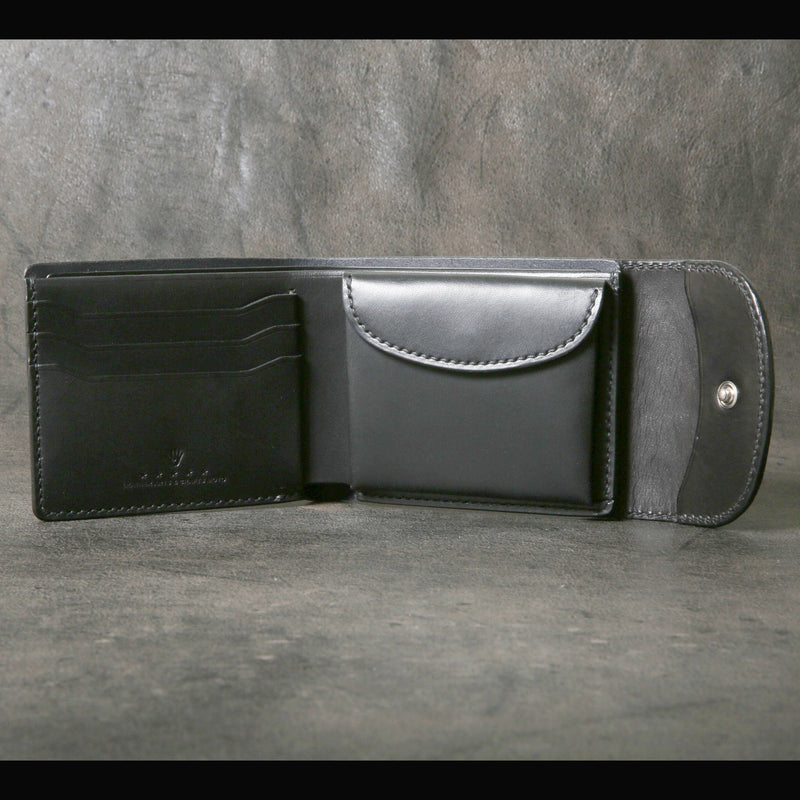 【2025 MOTOR SPECIAL】HW7 ハンドダイ・クロコ ≪BLACK≫ "HIDEO MOTOIKE" ショートウォレット