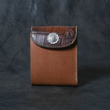 【2025 MOTOR SPECIAL】HW7 ハンドダイ・クロコ ≪BROWN≫ "HIDEO MOTOIKE" ショートウォレット