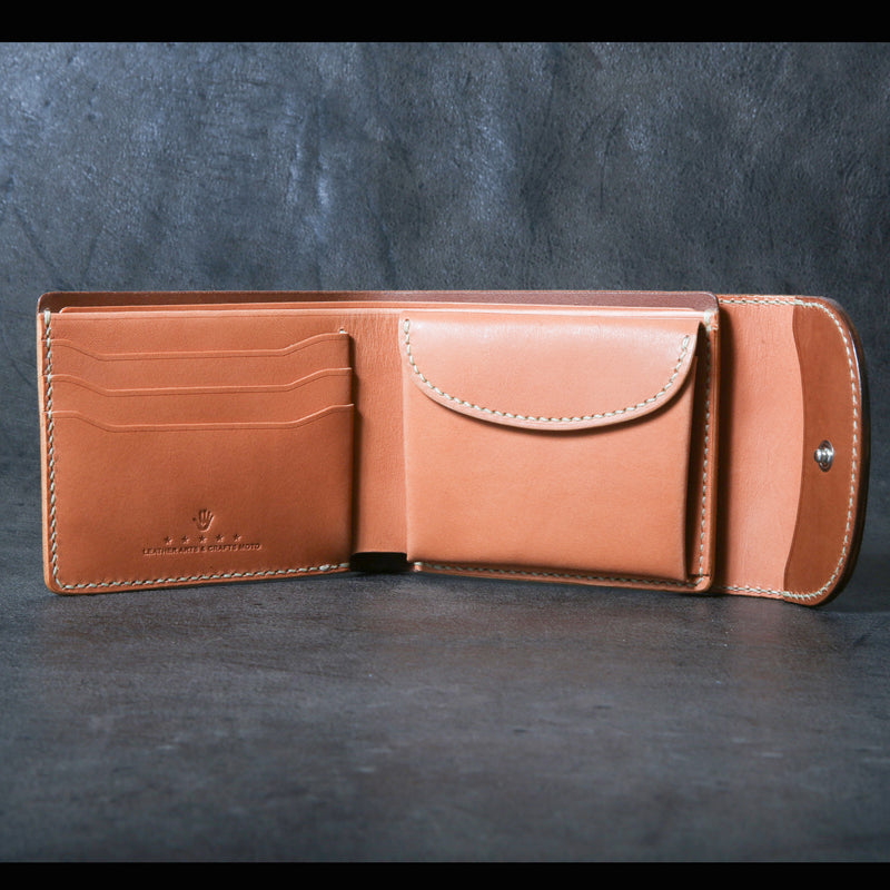 【2025 MOTOR SPECIAL】HW7 ハンドダイ・クロコ ≪BROWN≫ "HIDEO MOTOIKE" ショートウォレット