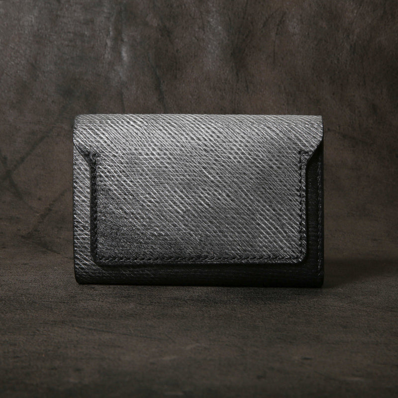 【2025 SPECIAL】W6 ロシアンカーフ ≪BLACK≫ ミドルウォレット