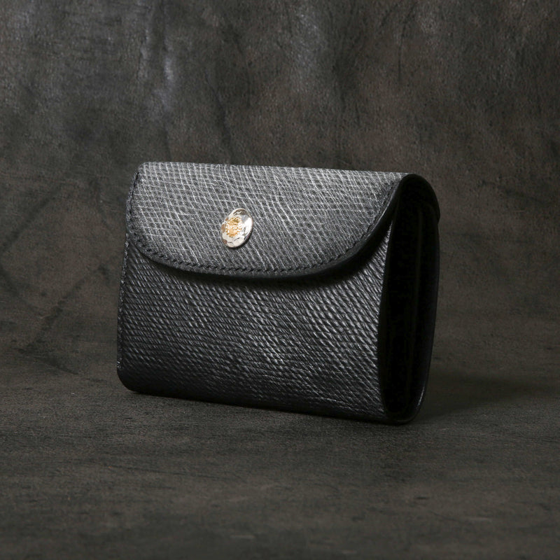 【2025 SPECIAL】W6 ロシアンカーフ ≪BLACK≫ ミドルウォレット
