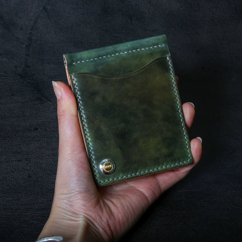 【2025 SPECIAL】MC1 ロカドコードバン ≪ムラ染めGREEN≫ マネークリップ