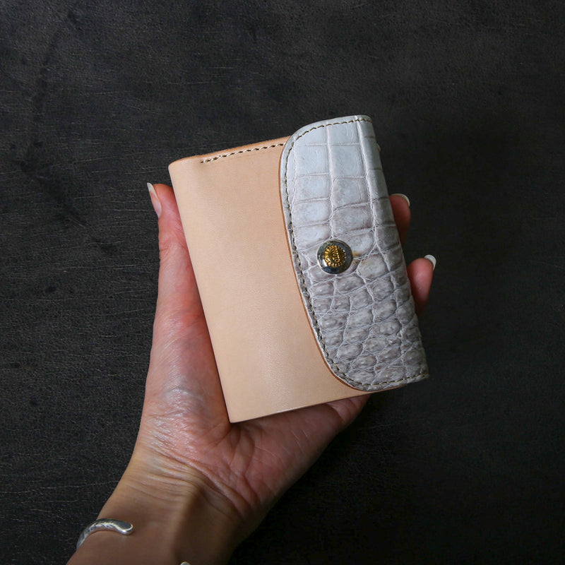 【2025 SPECIAL】W10 ヒマラヤクロコ × ベルギーヌメ コンパクトウォレット