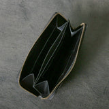 【2025 SPECIAL】FW1 クロスハッチコードバン ≪BLACK≫ ジップロングウォレット