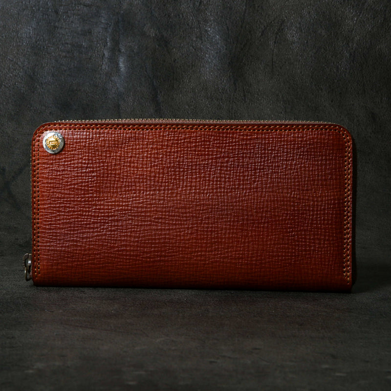 【2025 SPECIAL】FW1 クロスハッチコードバン ≪BROWN≫ ジップロングウォレット