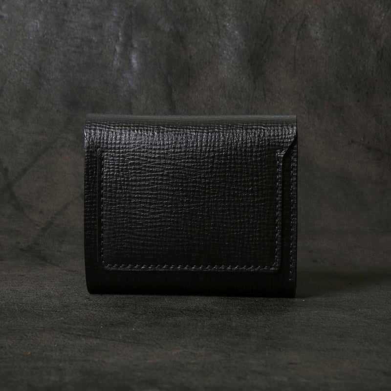 【2025 SPECIAL】W5 クロスハッチコードバン ≪BLACK≫ ショートウォレット