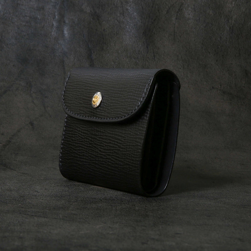 【2025 SPECIAL】W5 クロスハッチコードバン ≪BLACK≫ ショートウォレット