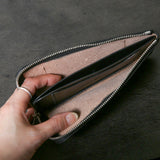 【2025 SPECIAL】FW5 ハンドダイ・クロコ × ホーウィンヌメ ≪BLACK≫ L字ファスナーロングウォレット