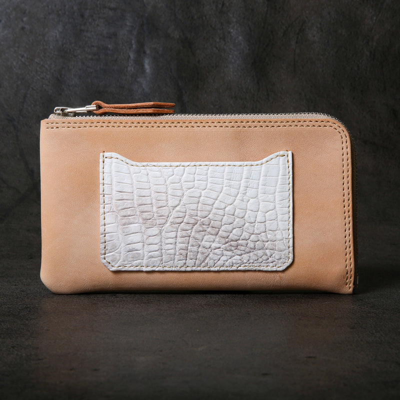 【2025 SPECIAL】FW5 ヒマラヤクロコ × ベルギーヌメ L字ファスナーロングウォレット