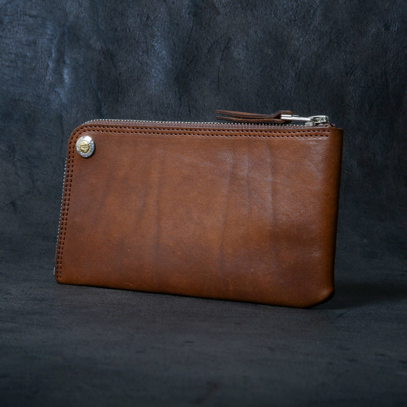 【2025 SPECIAL】FW5 ハンドダイ・クロコ × ホーウィンヌメ ≪BROWN≫ L字ファスナーロングウォレット