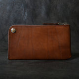 【2025 SPECIAL】FW5 ハンドダイ・クロコ × ホーウィンヌメ ≪BROWN≫ L字ファスナーロングウォレット