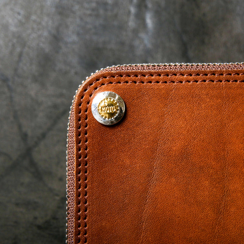 【2025 SPECIAL】FW5 ハンドダイ・クロコ × ホーウィンヌメ ≪BROWN≫ L字ファスナーロングウォレット