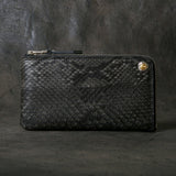 【2025 SPECIAL】FW5 墨染めパイソン L字ジップロングウォレット