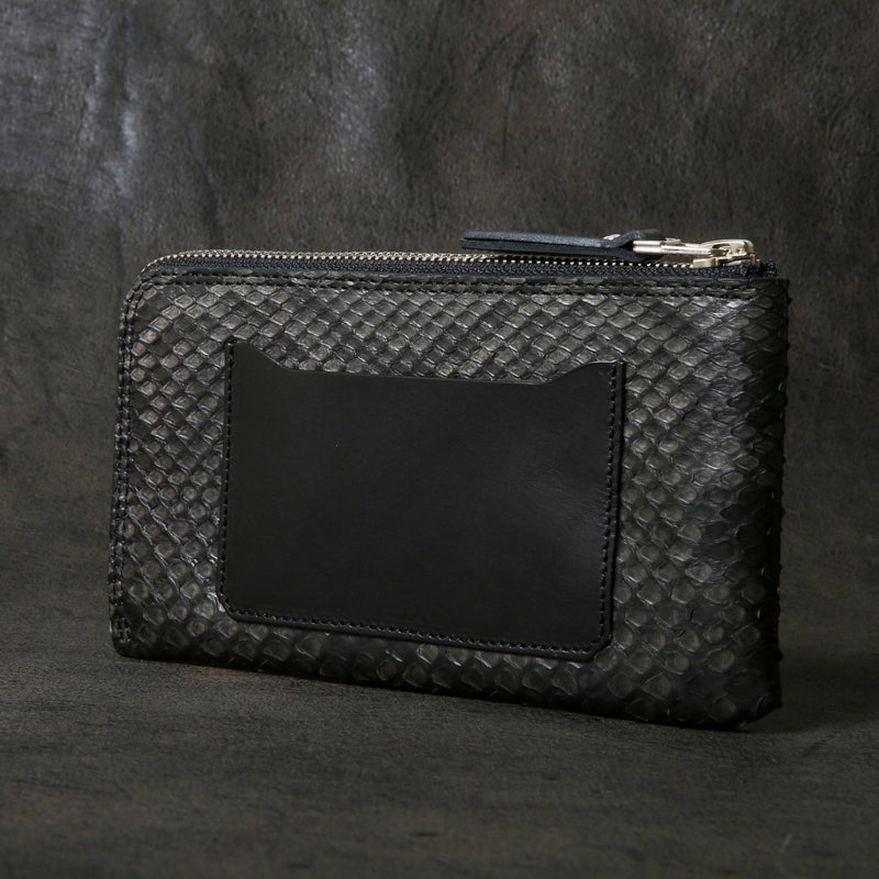 【2025 SPECIAL】FW5 墨染めパイソン L字ジップロングウォレット