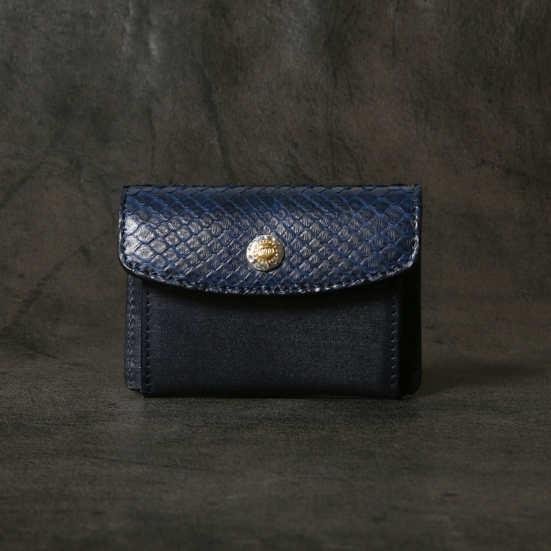 【2025 SPECIAL】C3 藍染パイソン × ブライドルレザー コイン＆カードケース