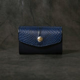 【2025 SPECIAL】KC6 藍染パイソン × ブライドルレザー キーケース