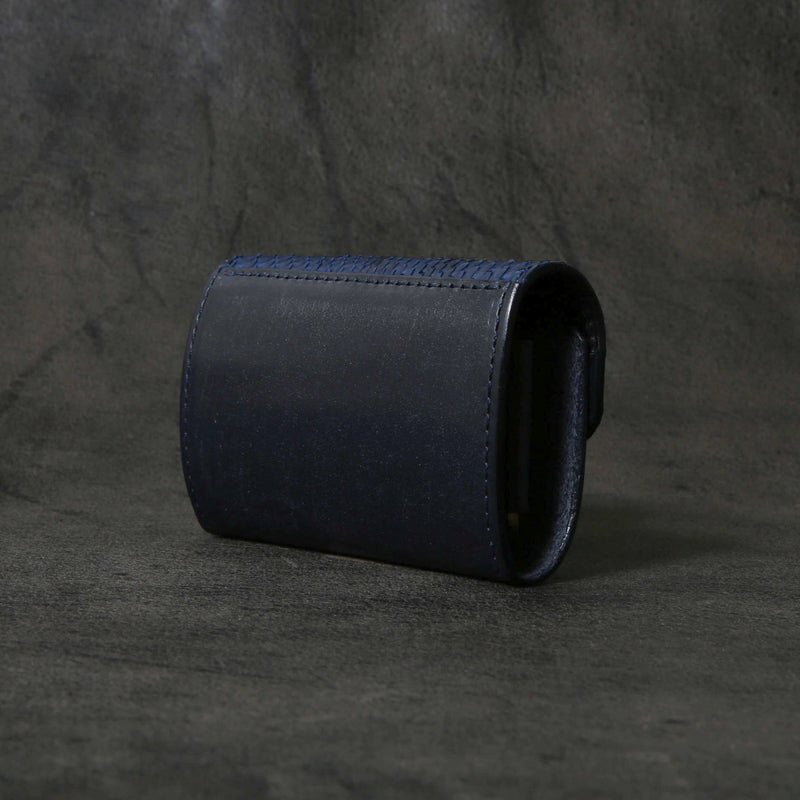 【2025 SPECIAL】KC6 藍染パイソン × ブライドルレザー キーケース